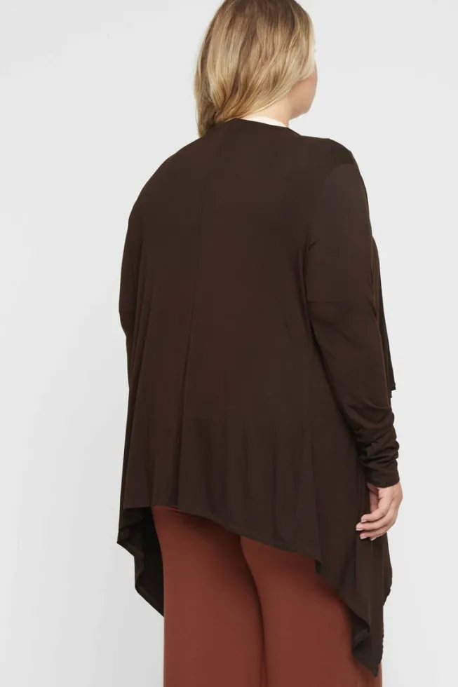 Waterfall Cardigan - Chocolate