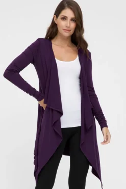 Waterfall Cardigan - Plum