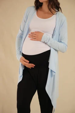 Waterfall Maternity Cardigan - Powder Blue