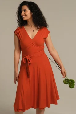 Wrap Dress - Flame